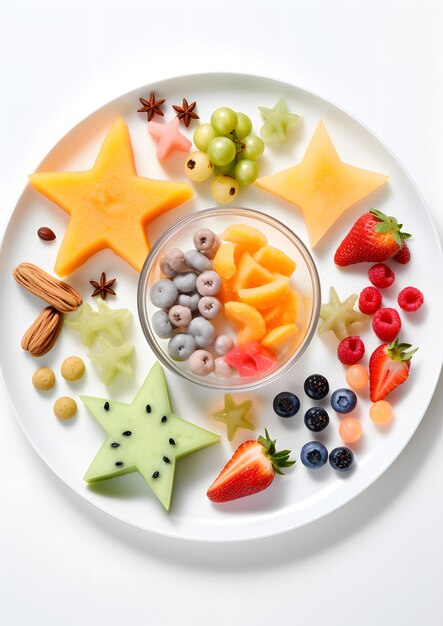 Detský tanier s farebným jedlom